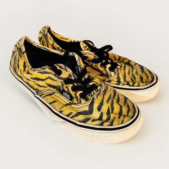 Vans Tiger Stripe Animal Print Sneakers Women 6.5 Men 5 - Picture 1 of 7